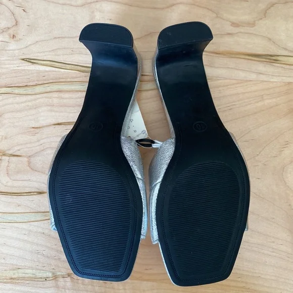 A New Day silver quilted slide with 3 inch heel - Picture 7 of 10